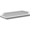 Ekena Millwork Half Round Surface Mount PVC Gable Vent w/ 2"W x 2"P Brickmould Sill Frame, 42"W x 21"H GVPHR42X2103SN - alternate 4